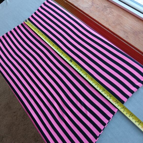Just Love Hot Pink & Black striped T-shirt Dress 2X repaired comfy retro 90s - Picture 8 of 16